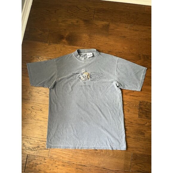 Vintage 90s Gray Wolf Dallas Alice Brand Tee Single Stitch Xl Made On Earth - Picture 3 of 7